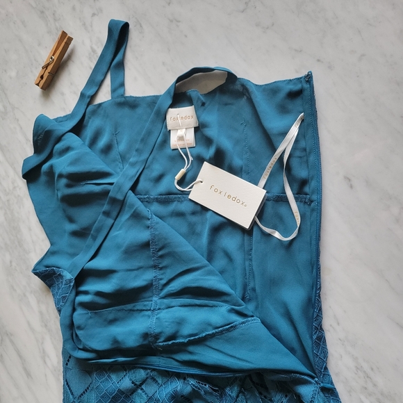 Foxiedox Blue Dress Cocktail Eyelash Lace NWT - Picture 8 of 10